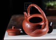 《佛肚竹提梁》宜興紫砂壺套裝家用工藝美術師沈洪斌手工降坡泥名家功夫茶壺茶具