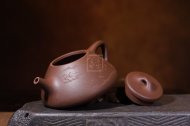 《石瓢》宜興工藝美術師手工紫砂壺紫泥料茶壺石瓢茶具