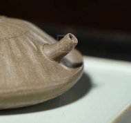 《小蓮蓬》宜興青灰泥工藝美術師全手工收藏把玩創新壺茶具