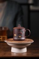 《雀竹杯》宜興紫砂壺實(shí)力派名家手工黃龍山紫泥泡茶壺茶具