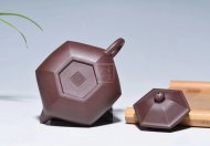 《六方容天》宜興紫砂壺高級工藝美術師手工紫泥竹容天茶壺茶具