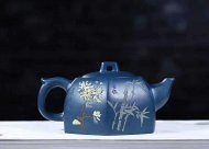 《四君子套組》宜興紫砂壺周瑞成原礦頂級天青泥全手工茶壺