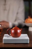 《龍蛋》宜興紫砂壺實力派名家手工朱泥龍旦茶壺具