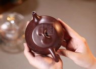 《景舟石瓢》宜興紫砂壺實(shí)力派名家手工紫泥石瓢茶壺茶具