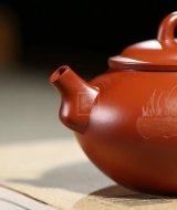 《圓韻壺》宜興創新壺紫砂工藝美術師手工大紅袍泡茶壺套壺