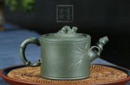 《竹段》宜興紫砂壺工藝美術師手工茶壺茶具天青泥竹段