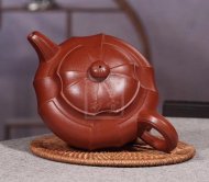 《菱意》宜興紫砂壺高級工藝美術師手工貴妃紅朱泥大彬六方