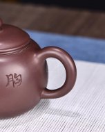 《匏尊》宜興100目細(xì)紫泥紫砂壺全純手工茗家匏尊紫砂茶壺