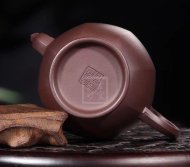 《靜荷》宜興紫砂壺高級工藝美術師手工紫茄泥茶具茶壺