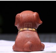 《沙皮狗-旺財(cái)小狗》宜興紫砂壺全手工茶具純泡茶壺清水泥