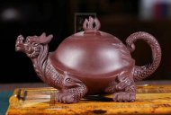 《龜龍壺》宜興正宗紫砂壺名家張偉軍手工高級工藝美術師功夫泡茶壺茶具紫泥