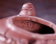 《風卷葵》宜興紫砂壺高級工藝美術師純手工風卷葵底槽青紫砂茶壺