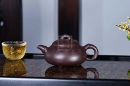 《竹節(jié)石瓢》宜興紫砂壺石瓢高級(jí)工藝美術(shù)師手工紅砂紫泥茶壺茶具