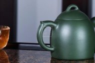《秦權(quán)》紫砂壺全手工秦權(quán)茶壺老師民國綠壺