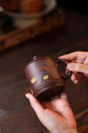 《雀竹杯》宜興紫砂壺實(shí)力派名家手工黃龍山紫泥泡茶壺茶具