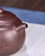 《匏尊》宜興100目細(xì)紫泥紫砂壺全純手工茗家匏尊紫砂茶壺