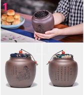 《四大美女茶葉罐》宜興紫砂壺手工紫泥，段泥，紅清水泥，天青泥茶壺具