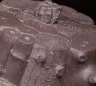 《束柴三友》宜興紫砂壺手工高級工藝美術(shù)師大師收藏級茶壺清灰泥束柴三友