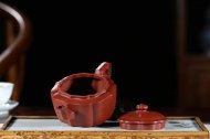 《菱花井欄》宜興名家紫砂壺高級工藝美術師純手工大紅袍泡茶壺菱花家用套裝功夫茶具