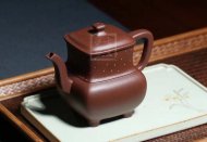 《清雅四方》宜興實(shí)力派名家張偉軍大師紫泥紫砂壺全手工功夫泡茶壺
