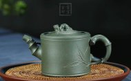 《竹段》宜興紫砂壺工藝美術師手工茶壺茶具天青泥竹段