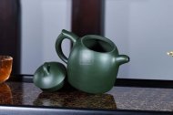 《秦權(quán)》紫砂壺全手工秦權(quán)茶壺老師民國綠壺