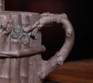 《束柴三友》宜興紫砂壺手工高級工藝美術(shù)師大師收藏級茶壺清灰泥束柴三友