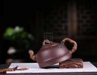 《君子竹》宜興紫砂壺工藝美術(shù)師手工紫泥泡茶壺茶具