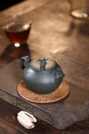 《歲寒三友》紫砂壺工藝美術師全手工純制壺綠泥